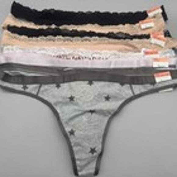 Jenni Intimates Thong Underwear Panties Size 3XL XXXL 7 Pairs Multicolor - Picture 1 of 4